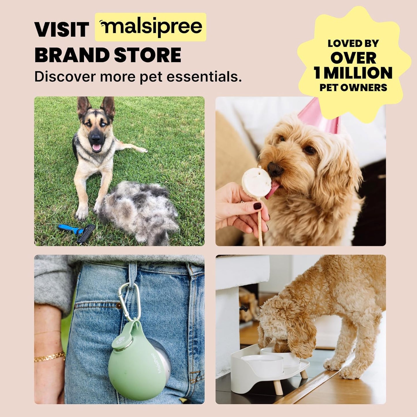 Portable Dog Water Bottle - 19 Oz, Blue - Leak-Proof Water Bowl Dispenser with Lock for Hiking, Travel & On-The-Go